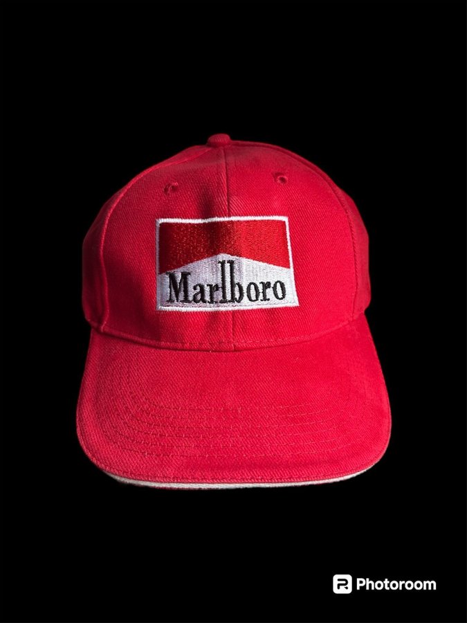 Vintage Marlboro keps broderad logga retro unisex onesize röd vit svart y2k 1kr