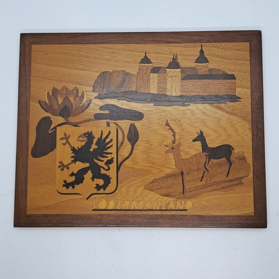 Landskapstavla, INTARSIA, SÖDERMANLAND.