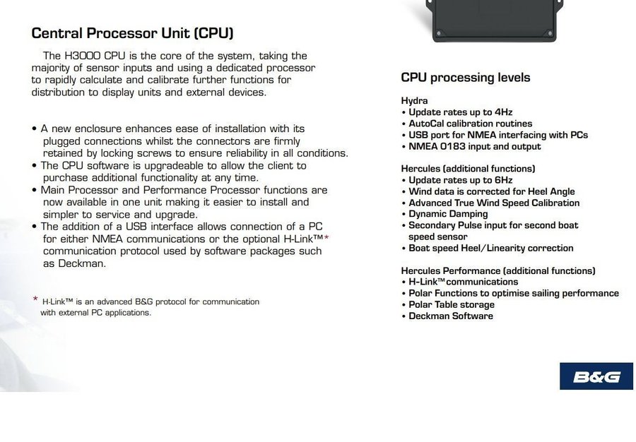 BG H3000 Hercules Hydra CPU Processor READ! Yacht Boat Computer CPU