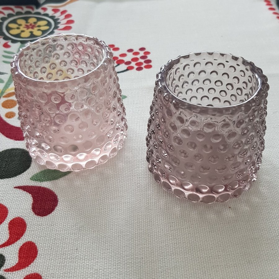 Ljuslyktor i glas (2 st)