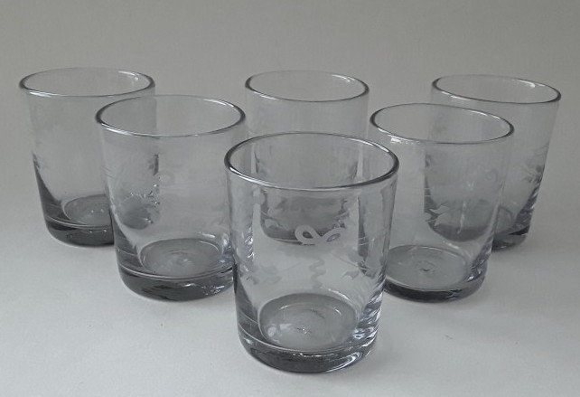 6 glas - Reijmyre Antik - whiskeyglas / selterglas