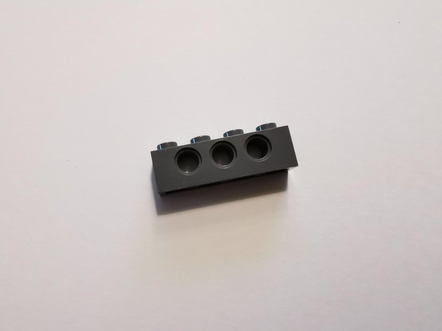 Lego - technic - brick - 1x4 - part 3701 - mörkgrå (bluish)