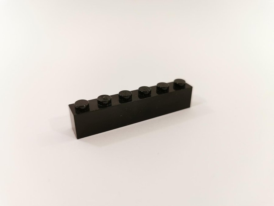 Lego - brick - bas - 1x6 - part 3009 - svart