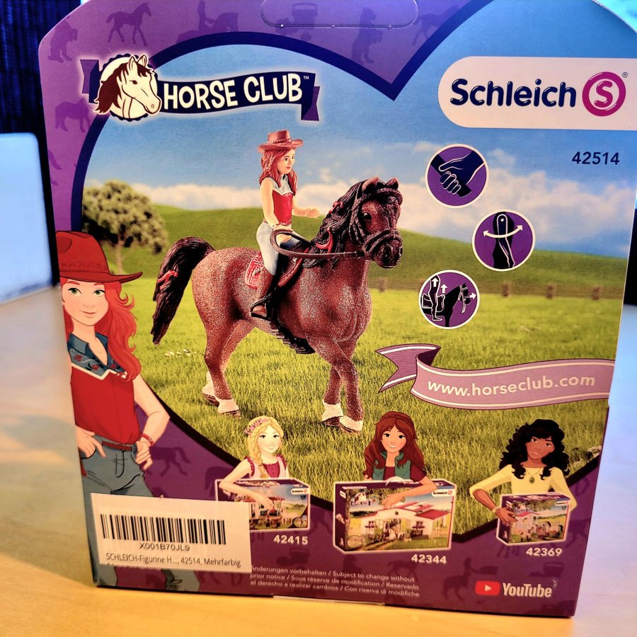 Schleich Horse Club - Häst med ryttare. Ny i förpackningen.