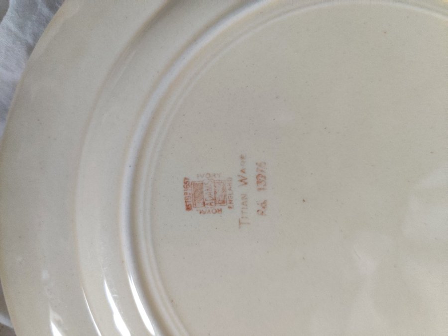 Vintage ovanlig servis Adams Royal Ivory Titian ware 100+ år gammal!