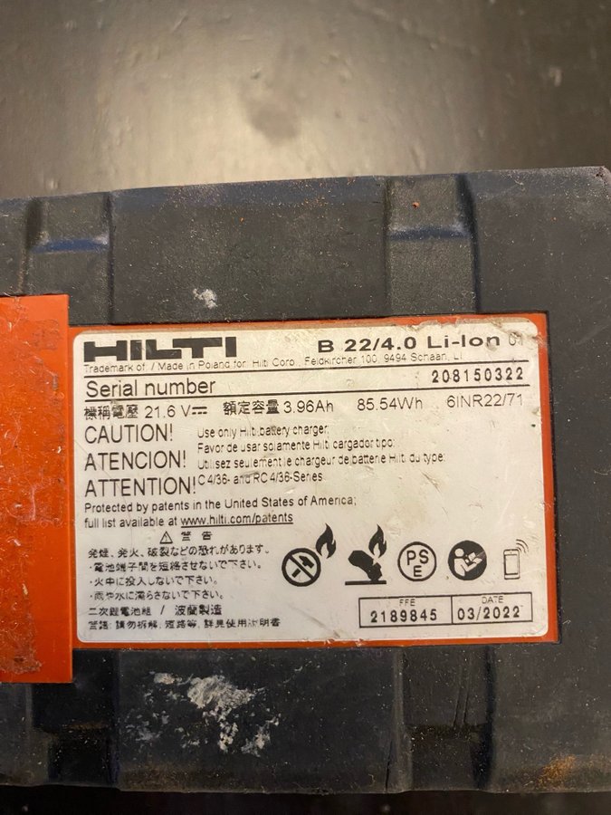 Hilti SF 4-A22 skruvdragare med batteri och laddare