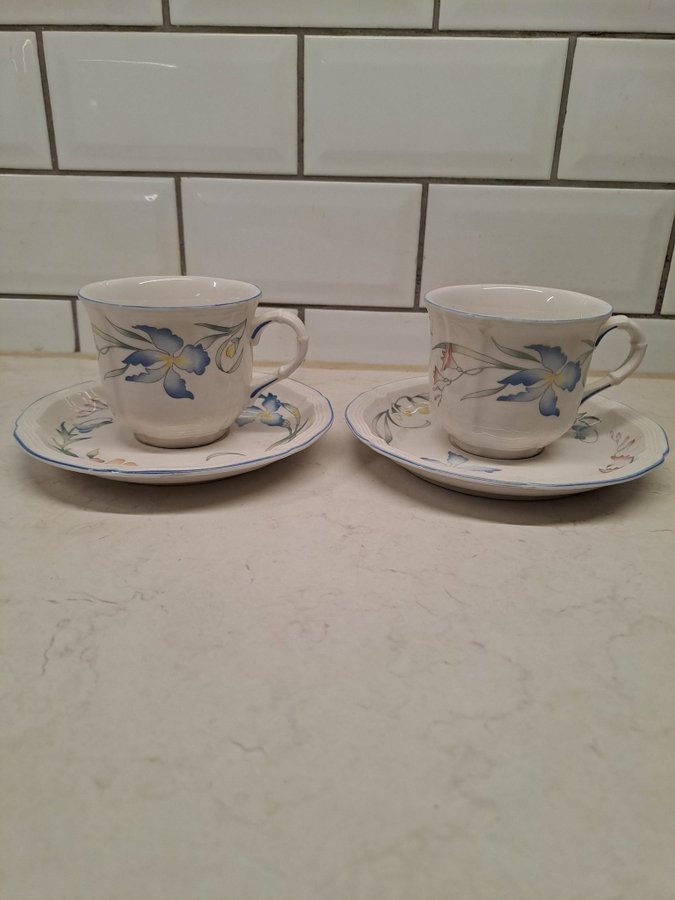 Villeroy  Boch Riviera 2 kaffekoppar med fat