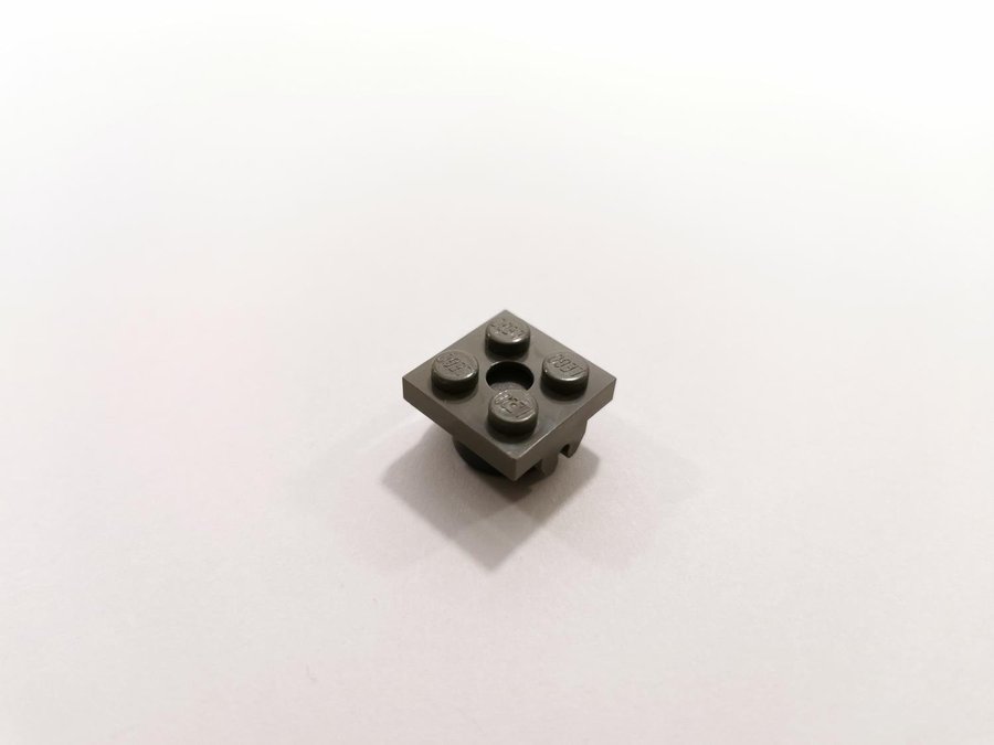 Lego - fäste - magnet - 2x2 - part 30159/73092 - mörkgrå (old dark gray)