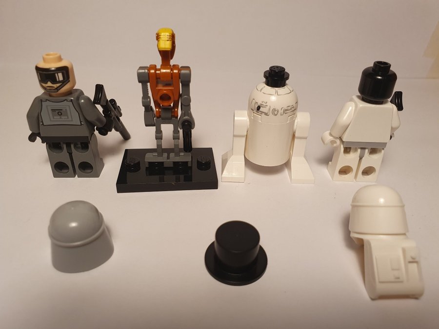 Imperial Officer, Battle Droid, R2-D2 Snowman, Snowtrooper, 2010,2012, Lego Star