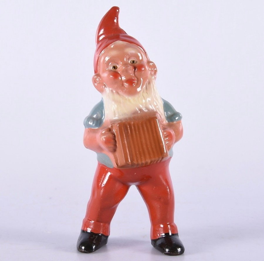 Tomte med dragspel retro vintage julpynt 50-tal