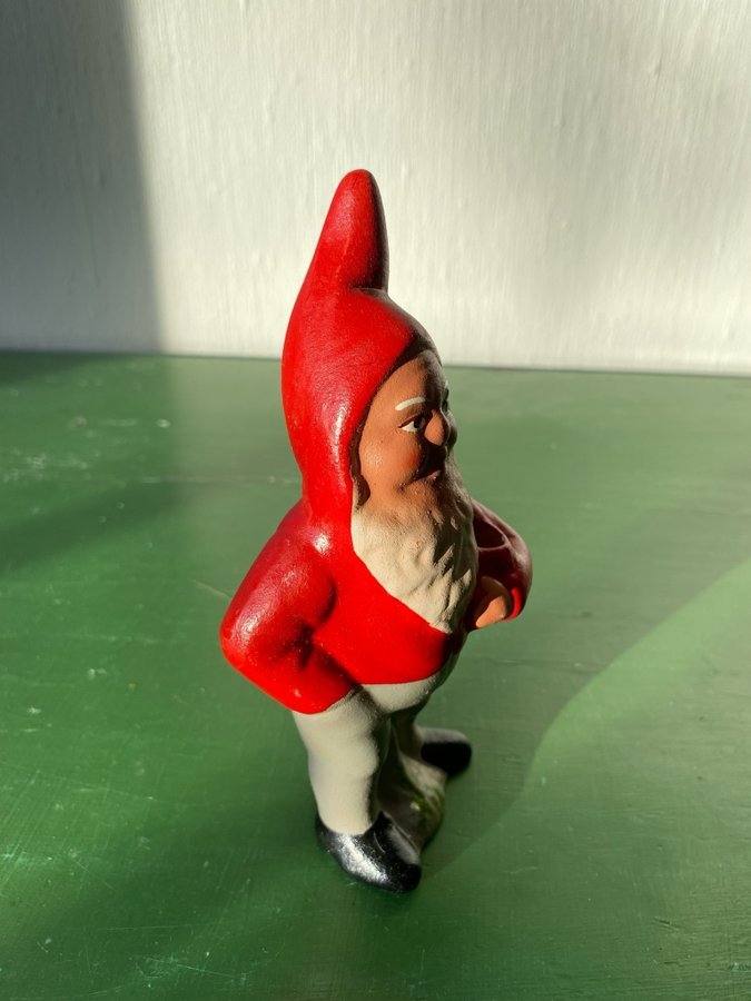 ÄLDRE TYSK TOMTE TERRAKOTTATOMTE RETRO VINTAGE 1950-TAL 1960-TAL 1970-TAL