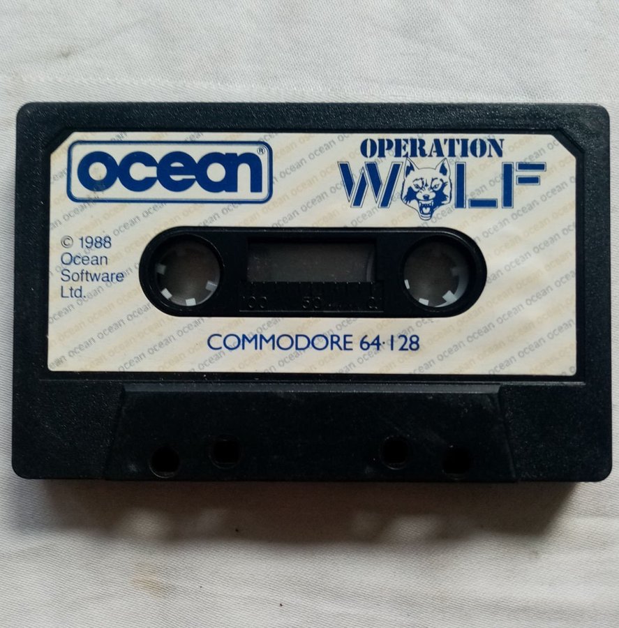 Operation Wolf (Ocean - Taito) - Lös Tape - Kassett ->TESTAD<- Commodore 64