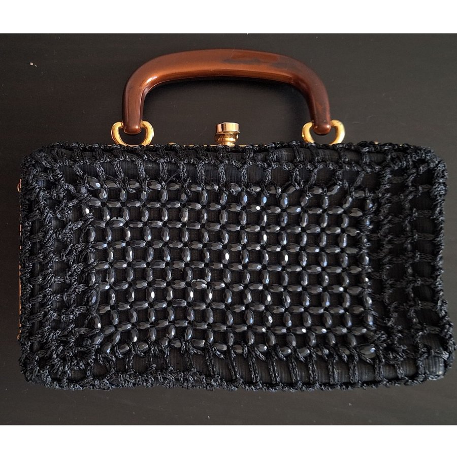 Vintage beaded clutch bag