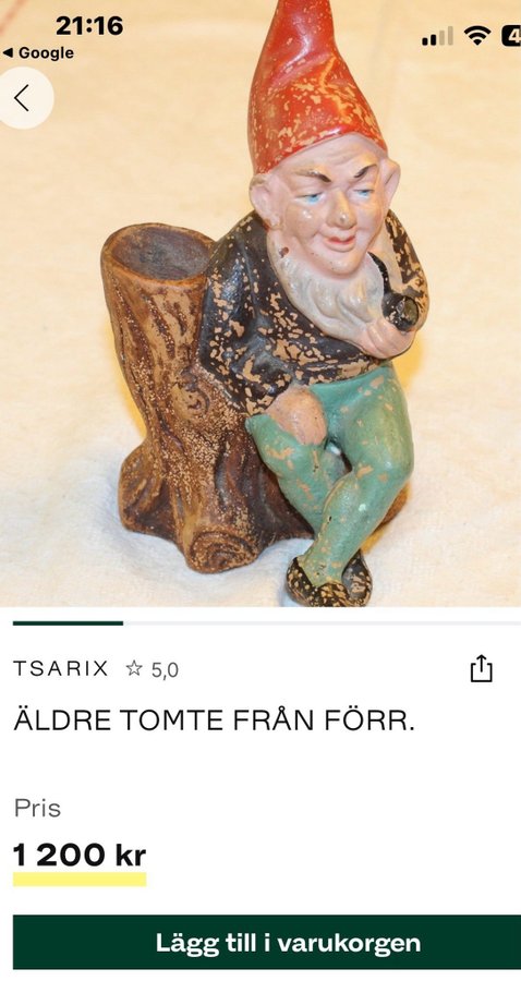 Äldre tomtefigur