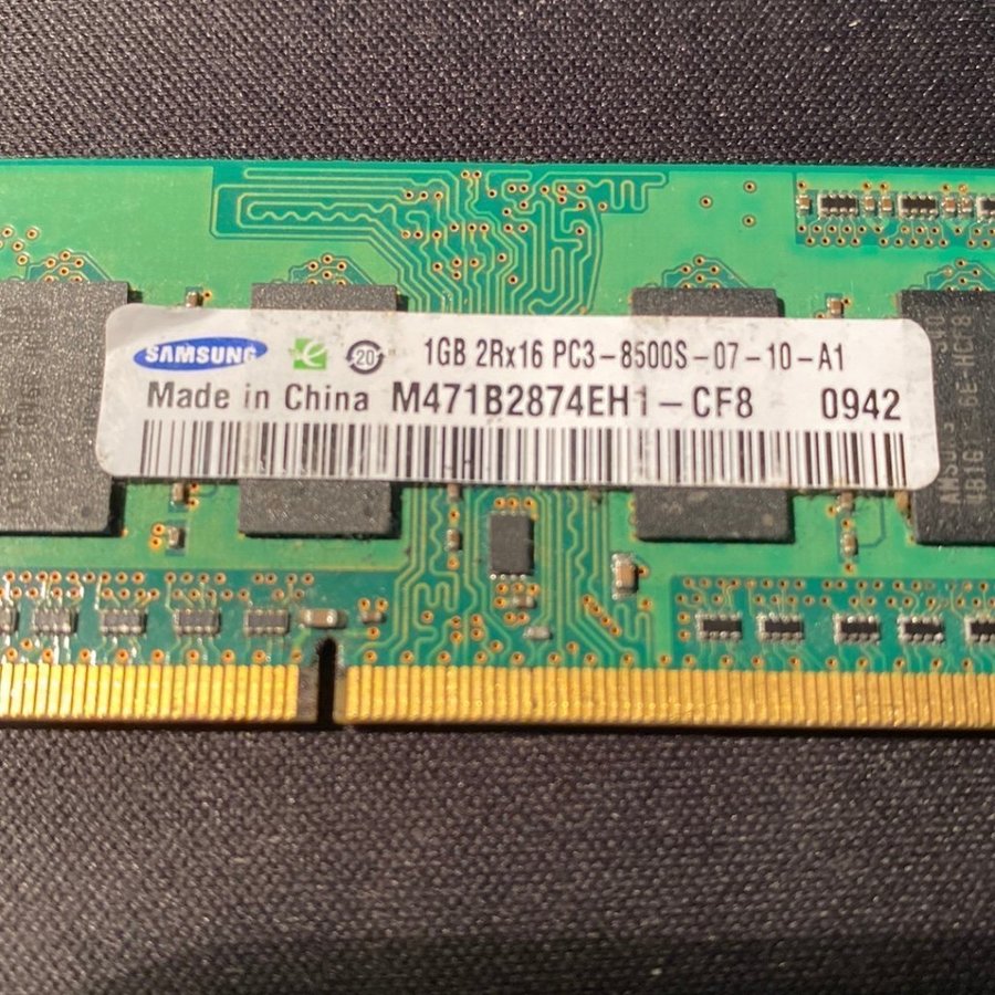 Samsung 1GB DDR3 PC8500 SODIMM