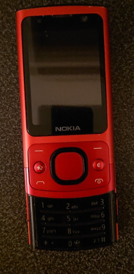 NOKIA 6700 SLIDE Röd med Original Laddare