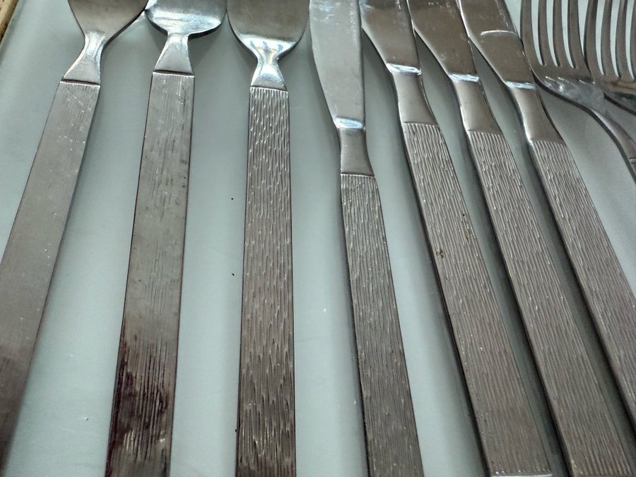 Bestick 15 delar glabo ikea rostfritt stål cutlery scandinavian Utrop 1kr