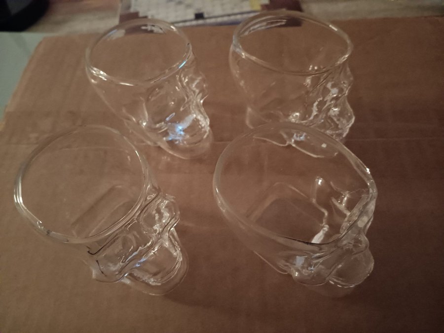 4 st Skalle Shotsglas