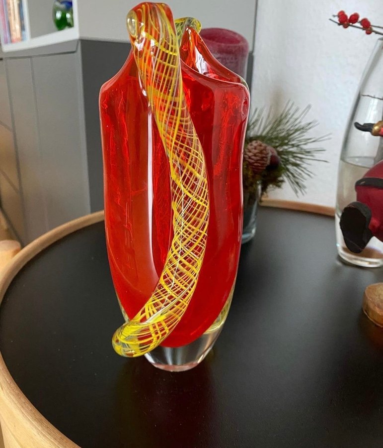 Italiensk glaskunst, smuk vase