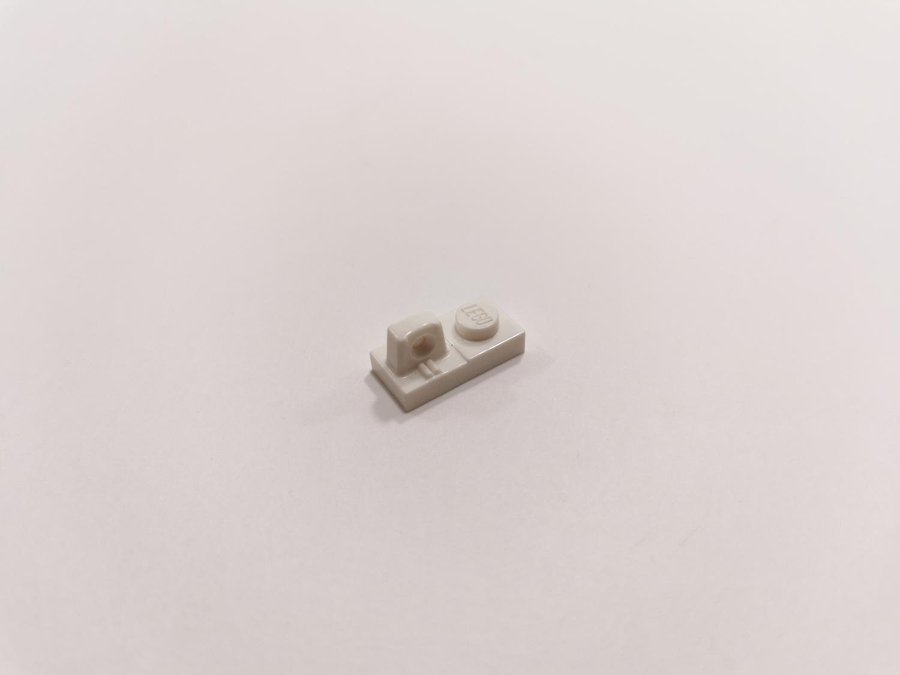 Lego - plate - modified - locking on top - 1x2 - part 30383 - vit