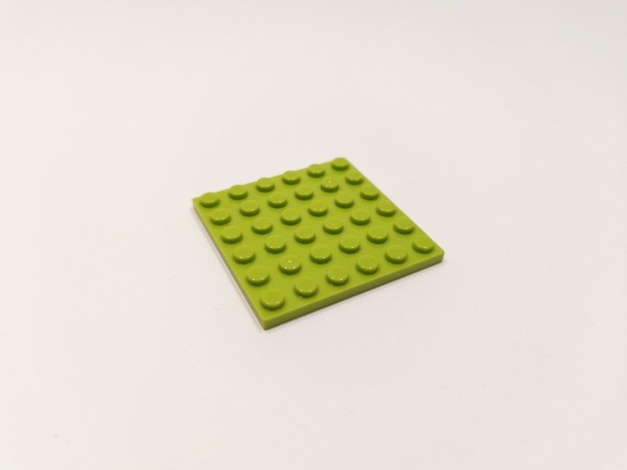 Lego - platta - plate - 6x6 - part 3958 - lime