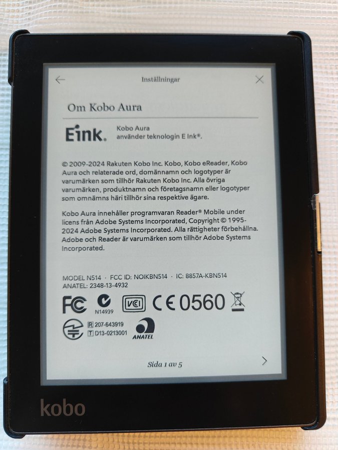 Kobo Aura e-boksläsare (läsplatta)