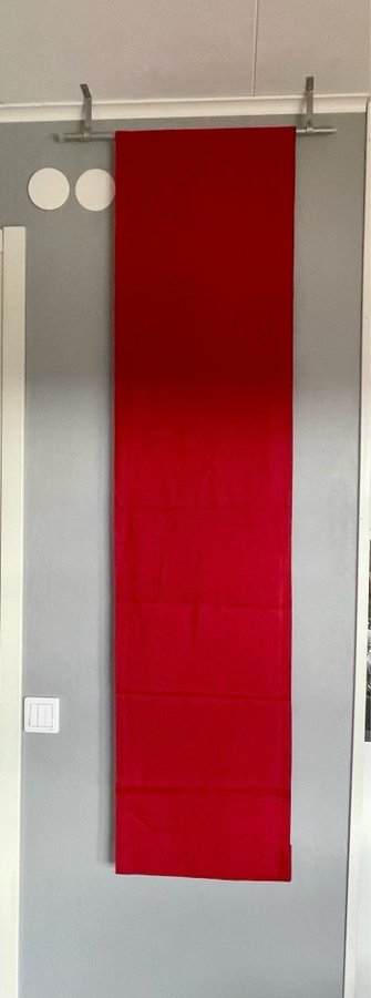 2 st Röda 100% linne panelgardiner 42x175cm