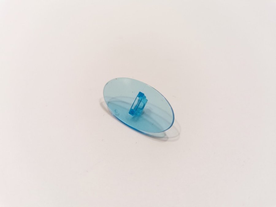 Lego - tillbehör - sköld - oval - part 92747 - ljusblå (trans light blue