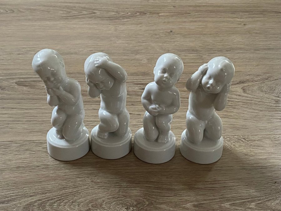 Bing  Grøndahl, De 4 piner, porcelænsfigurer