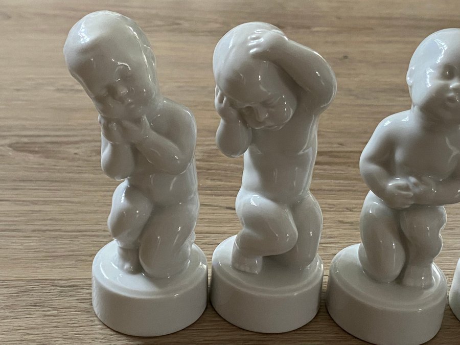 Bing  Grøndahl, De 4 piner, porcelænsfigurer