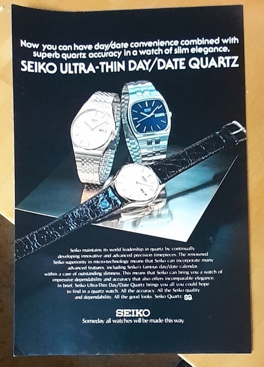 Seiko Day-Date USA annons från 1978