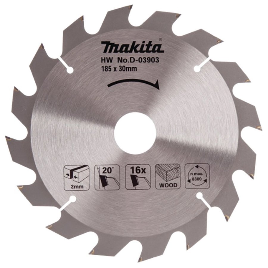 Makita, Sågklinga 185x30mm 16T