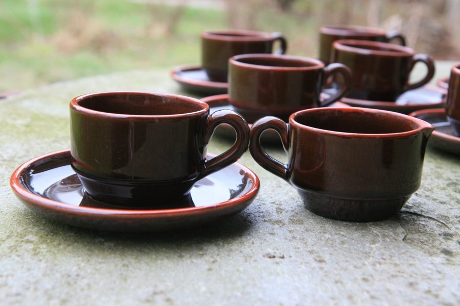 Kaffeservis med sockerskål och gräddkanna, Töreboda