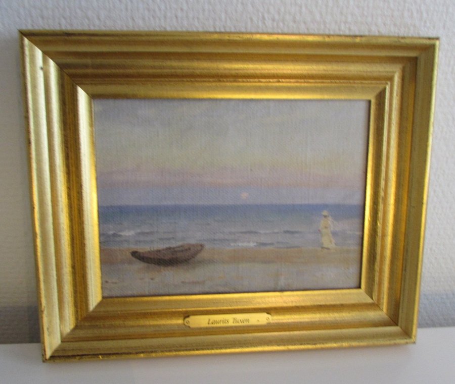 Målning Laurits Tuxen reproduktion modern guldram Master Miniature Original