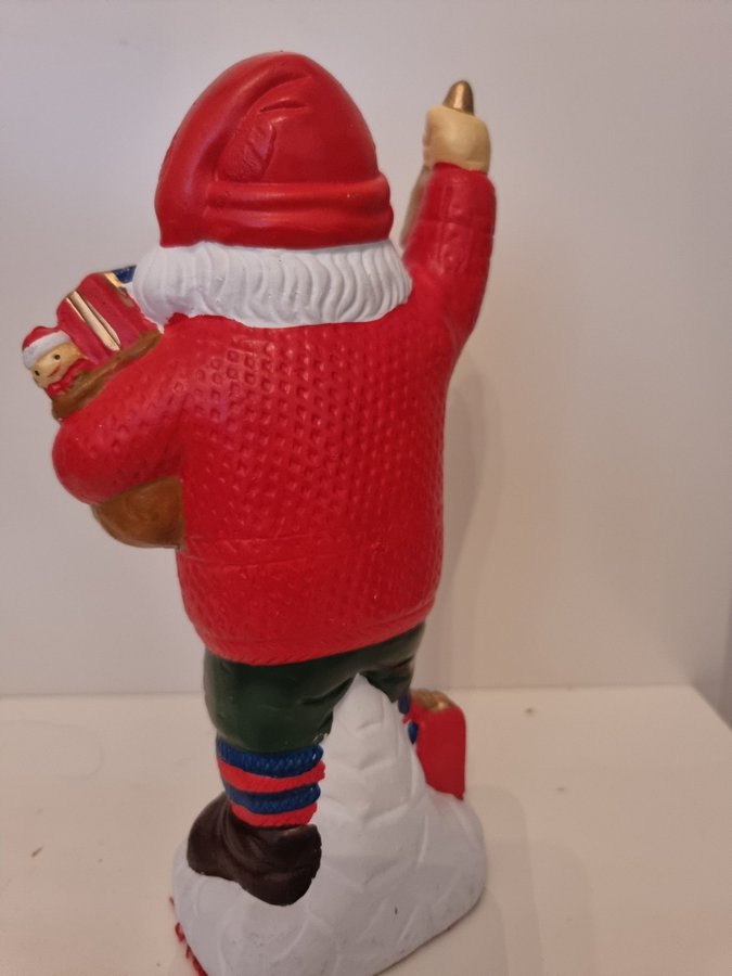 Gammal stor Tomte/Jultomte Figur i keramik. Nyskick