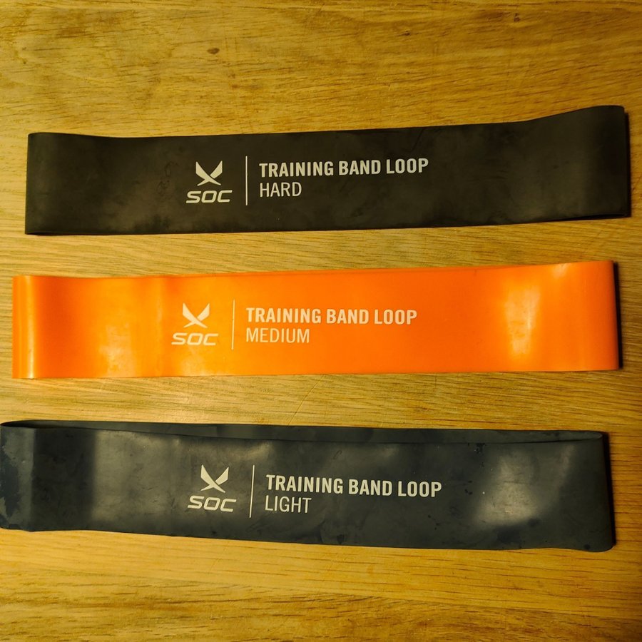 3 st SOC Training Band Loop (Lätt, Medium, Hård)