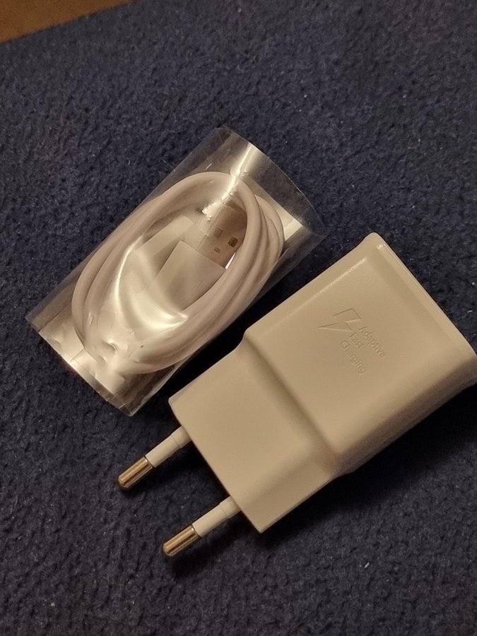 Samsung laddare/adapter + USB-C kabel - HELT NYTT!