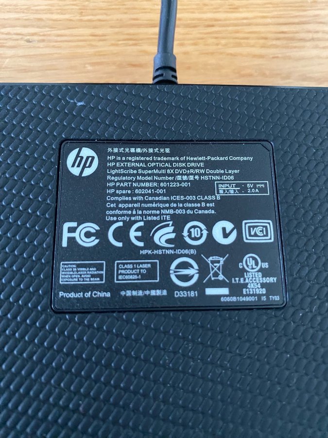 HP USB external