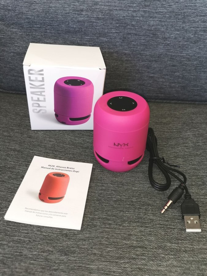 Högtalare Bluetooth Rosa portabel Speaker NYX Makeup