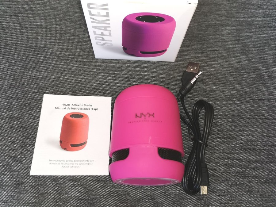 Högtalare Bluetooth Rosa portabel Speaker NYX Makeup