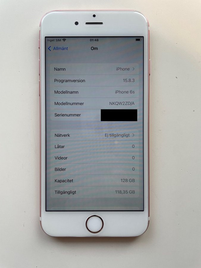 iPhone 6s 128GB Rose/vit