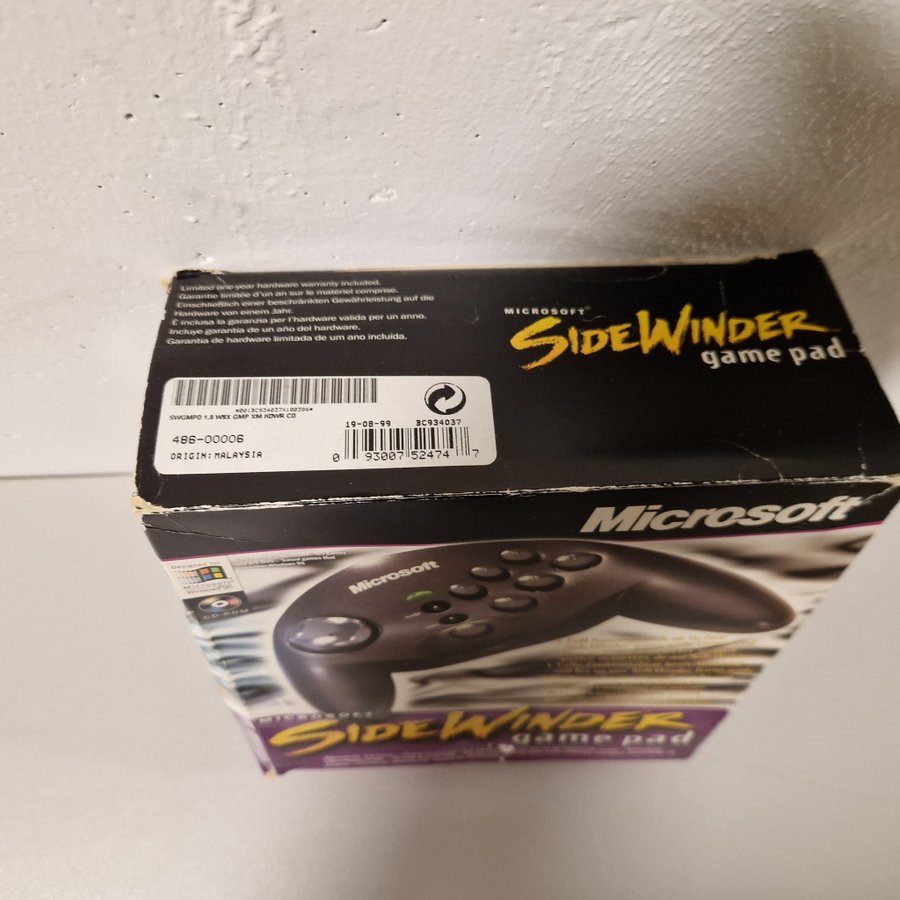 Microsoft SideWinder Game Pad handkontroll pc retrodator dos windows