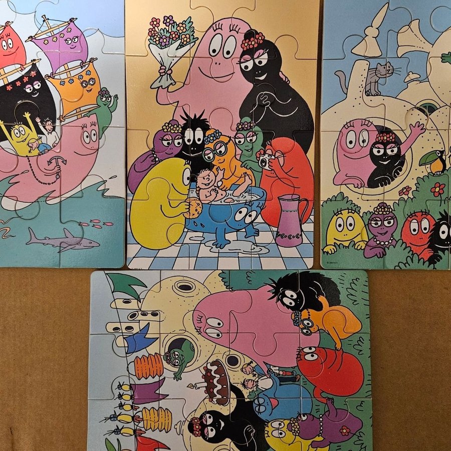 Träpussel Barbapappa 12bitar, 4st