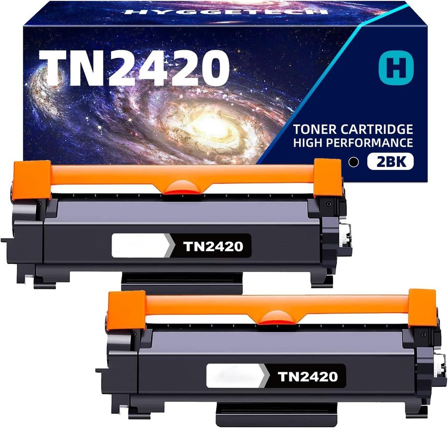 NYTT 2-pack toner kompatibel m Brother TN-2420/HL-2310/MFC-2750/75 |Nypris 329kr