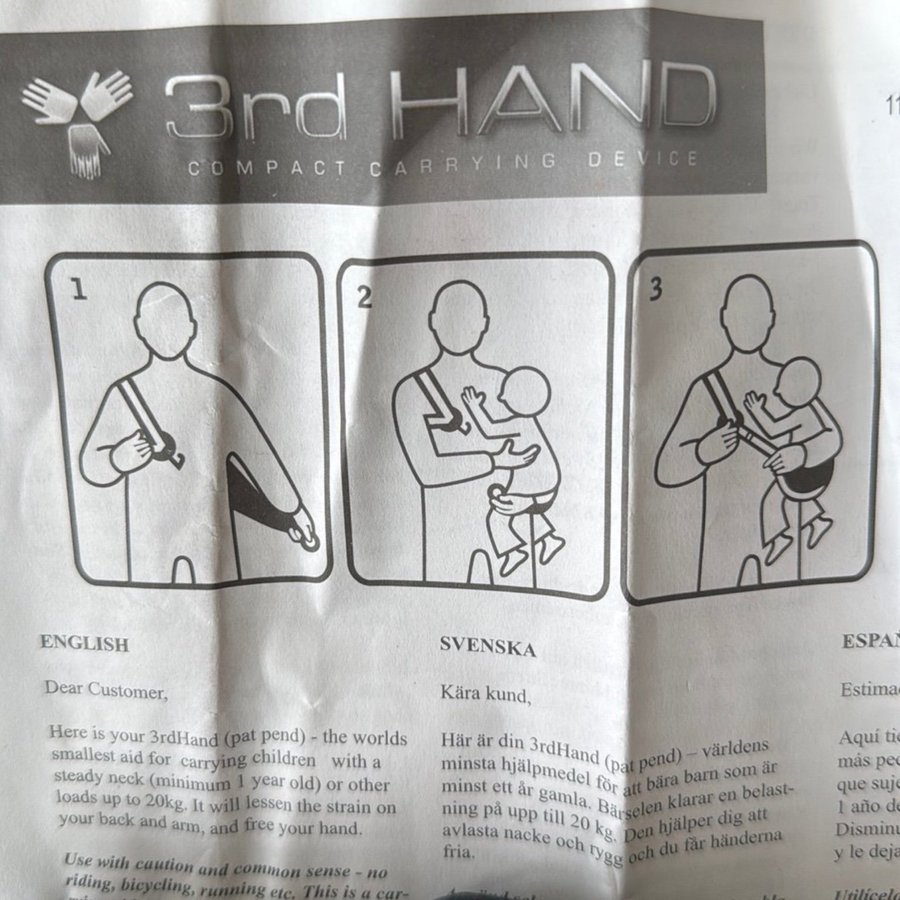 3rd hand bärsele