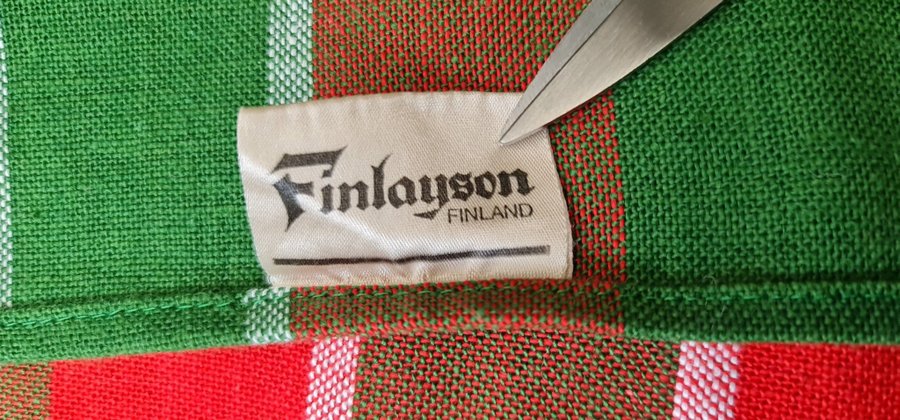 Finlayson Duk i grönt och rött retro