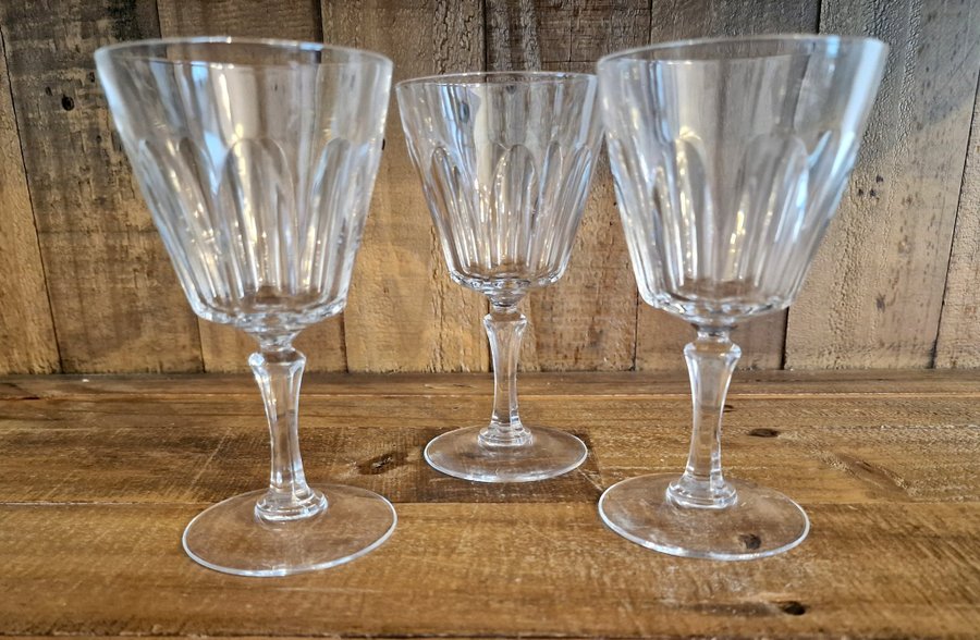 3 st fantastik vinglas Cristal Darques d`arques Franska vintage retro