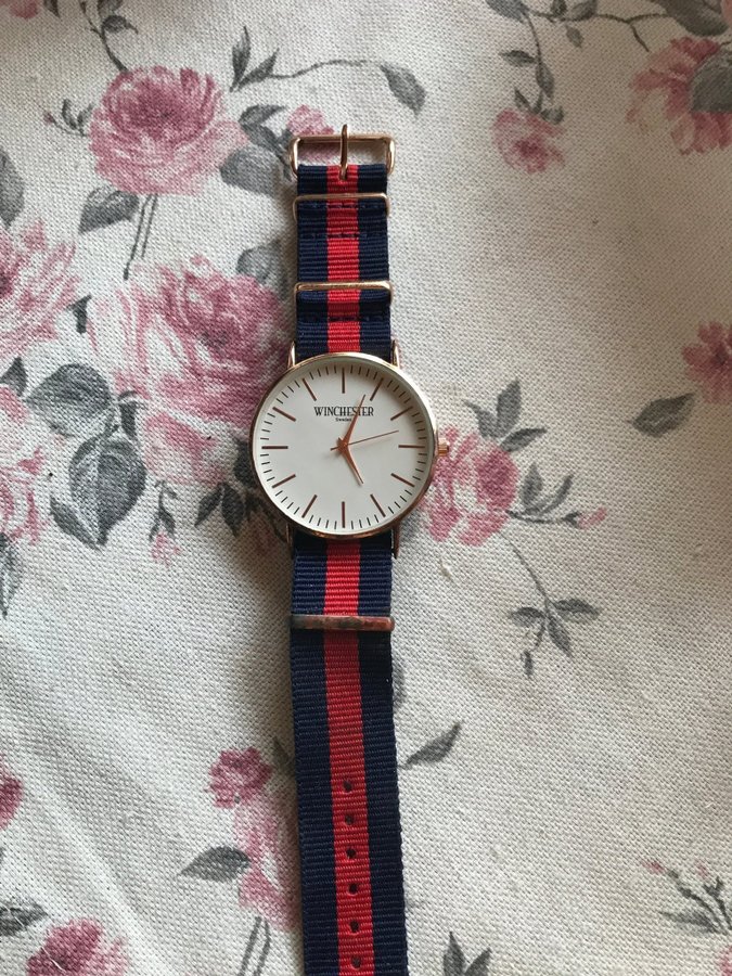 Winchester Sweden Watch with Red and Blue Strap