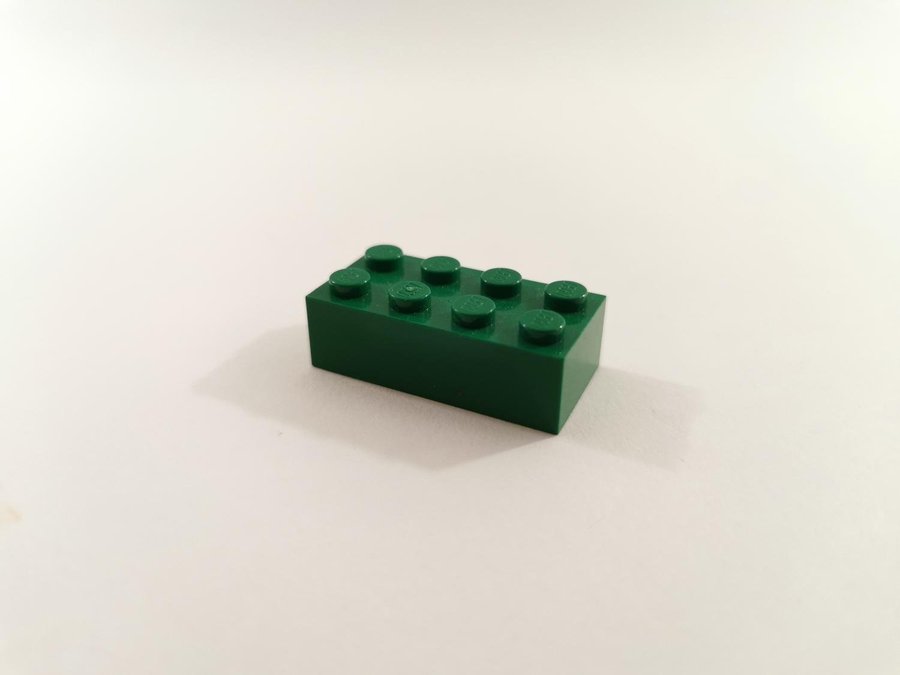 Lego - brick - bas - hög - 2x4 - part 3001 - grön