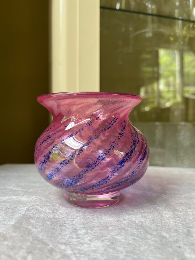 LJUSLYKTA * GLAS * ROSA * LILA * SPIRAL * KOSTA ? * VINTAGE * RETRO